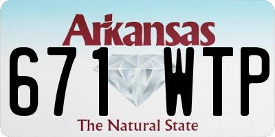 AR license plate 671WTP