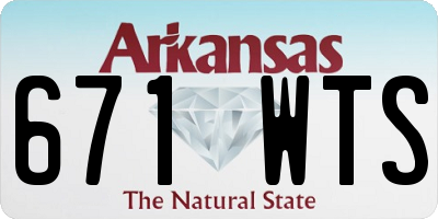 AR license plate 671WTS