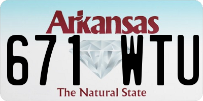 AR license plate 671WTU