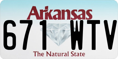 AR license plate 671WTV