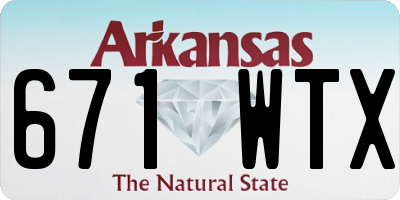 AR license plate 671WTX