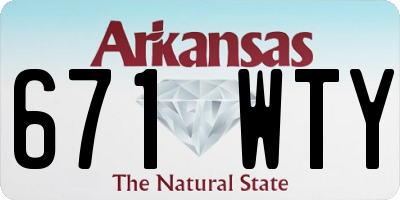 AR license plate 671WTY