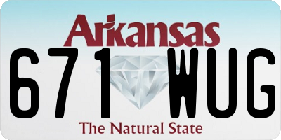 AR license plate 671WUG