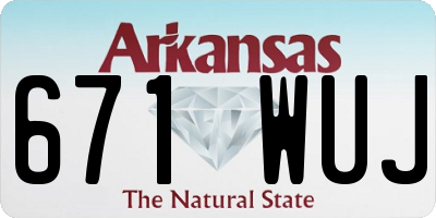 AR license plate 671WUJ