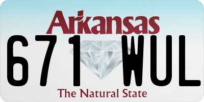 AR license plate 671WUL