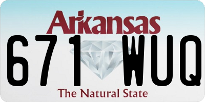 AR license plate 671WUQ