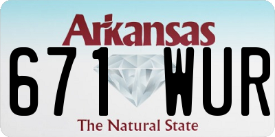 AR license plate 671WUR