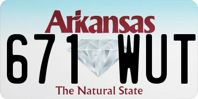 AR license plate 671WUT