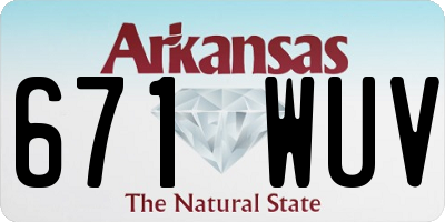 AR license plate 671WUV