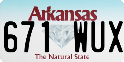 AR license plate 671WUX