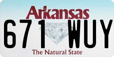 AR license plate 671WUY