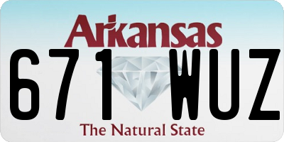 AR license plate 671WUZ