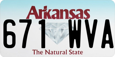 AR license plate 671WVA
