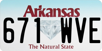 AR license plate 671WVE