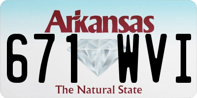 AR license plate 671WVI