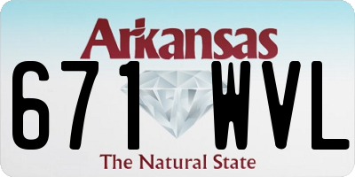 AR license plate 671WVL