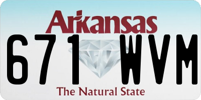 AR license plate 671WVM