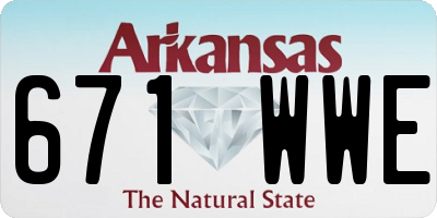 AR license plate 671WWE