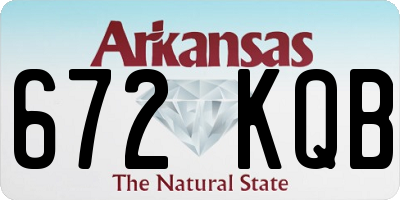 AR license plate 672KQB