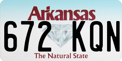 AR license plate 672KQN