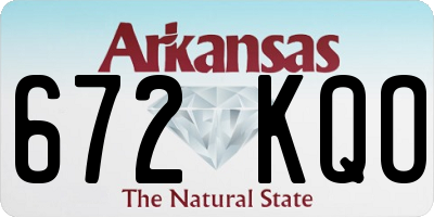 AR license plate 672KQO