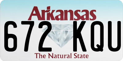 AR license plate 672KQU