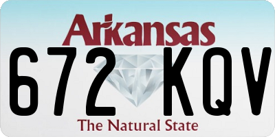 AR license plate 672KQV