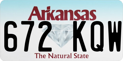 AR license plate 672KQW