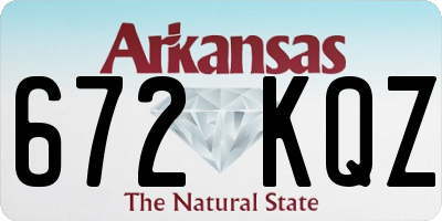 AR license plate 672KQZ