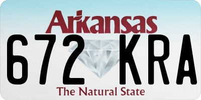 AR license plate 672KRA