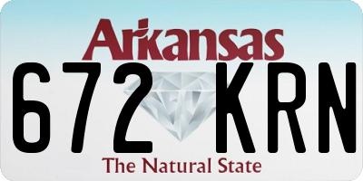 AR license plate 672KRN