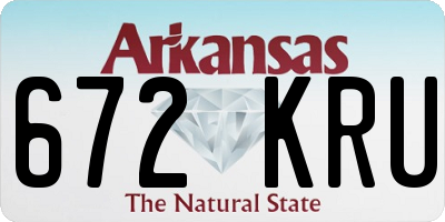 AR license plate 672KRU