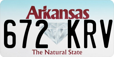 AR license plate 672KRV