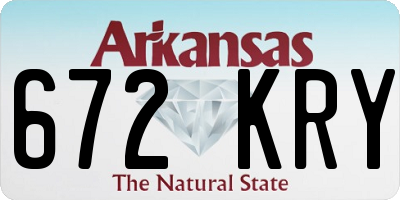 AR license plate 672KRY