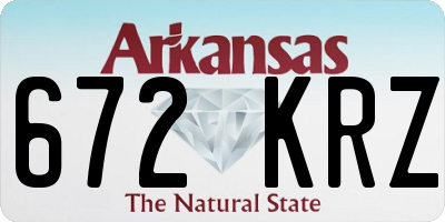 AR license plate 672KRZ