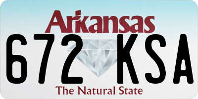 AR license plate 672KSA