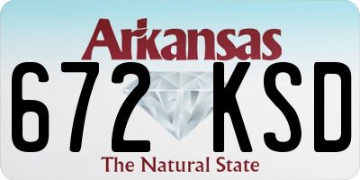 AR license plate 672KSD