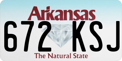 AR license plate 672KSJ