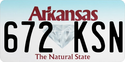 AR license plate 672KSN