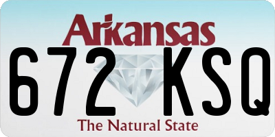 AR license plate 672KSQ