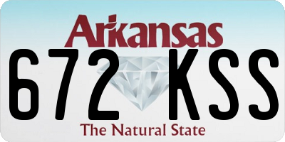 AR license plate 672KSS