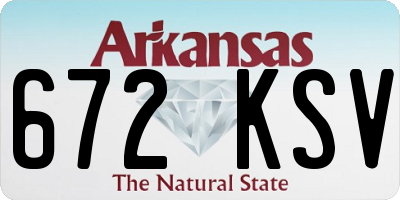 AR license plate 672KSV