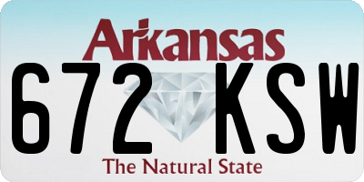 AR license plate 672KSW