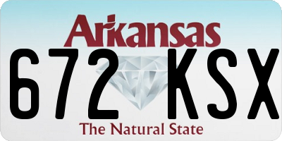 AR license plate 672KSX