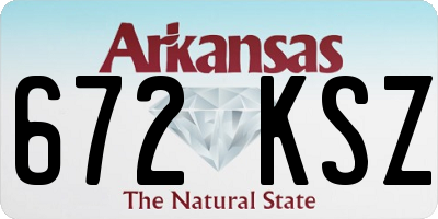 AR license plate 672KSZ