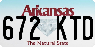 AR license plate 672KTD