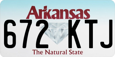 AR license plate 672KTJ