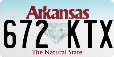 AR license plate 672KTX