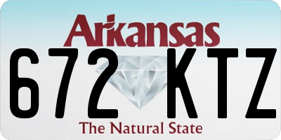 AR license plate 672KTZ