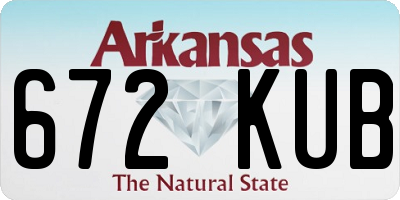 AR license plate 672KUB